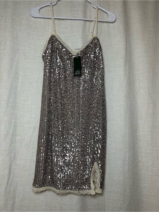 wild fable Dresses & Skirts - NWT Wild Fable Sequin Slip Dress with Lace Trim - Size M